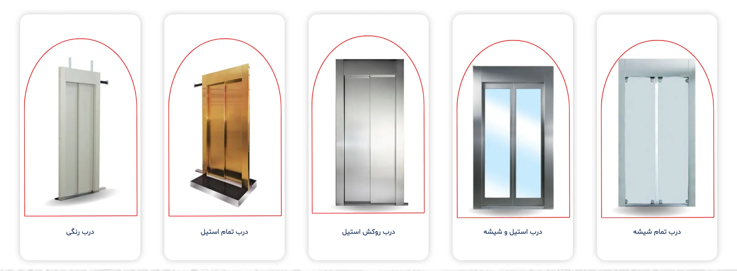 انواع درب طبقه اسانسور پریسما